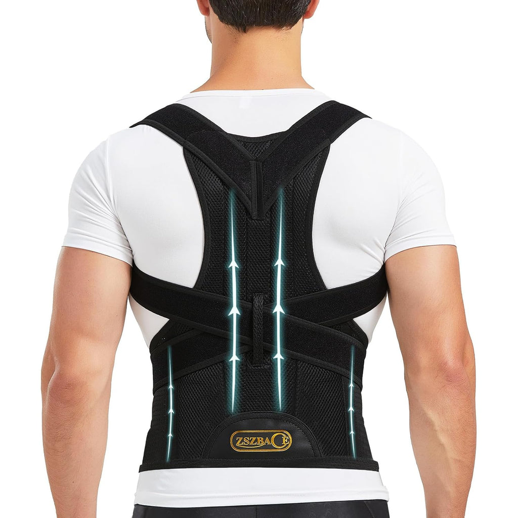 ZSZBACE Adjustable Back Brace Posture Corrector for Men and Women, Breathable

