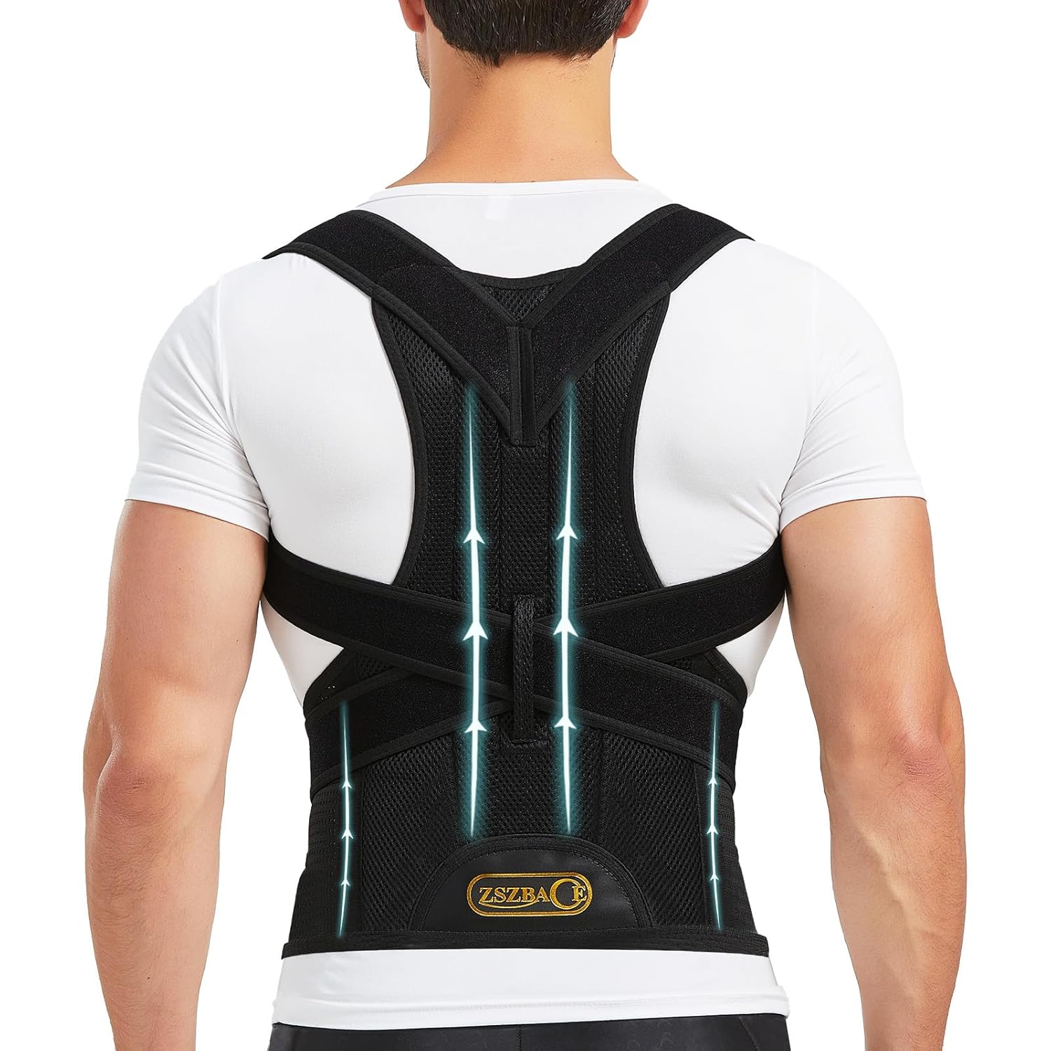 ZSZBACE Adjustable Back Brace Posture Corrector for Men and Women, Breathable

