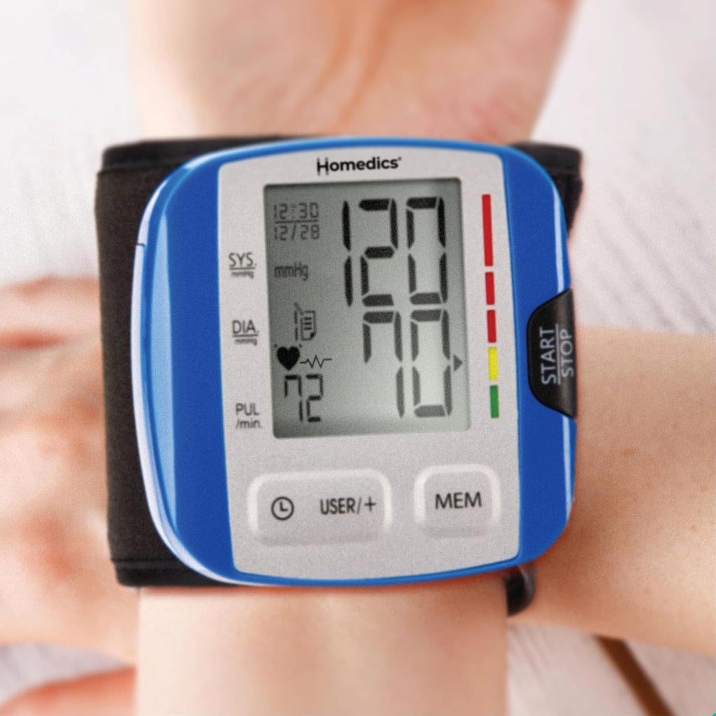 HoMedics Automatic Wrist Blood Pressure Monitor with One-Touch Operation

