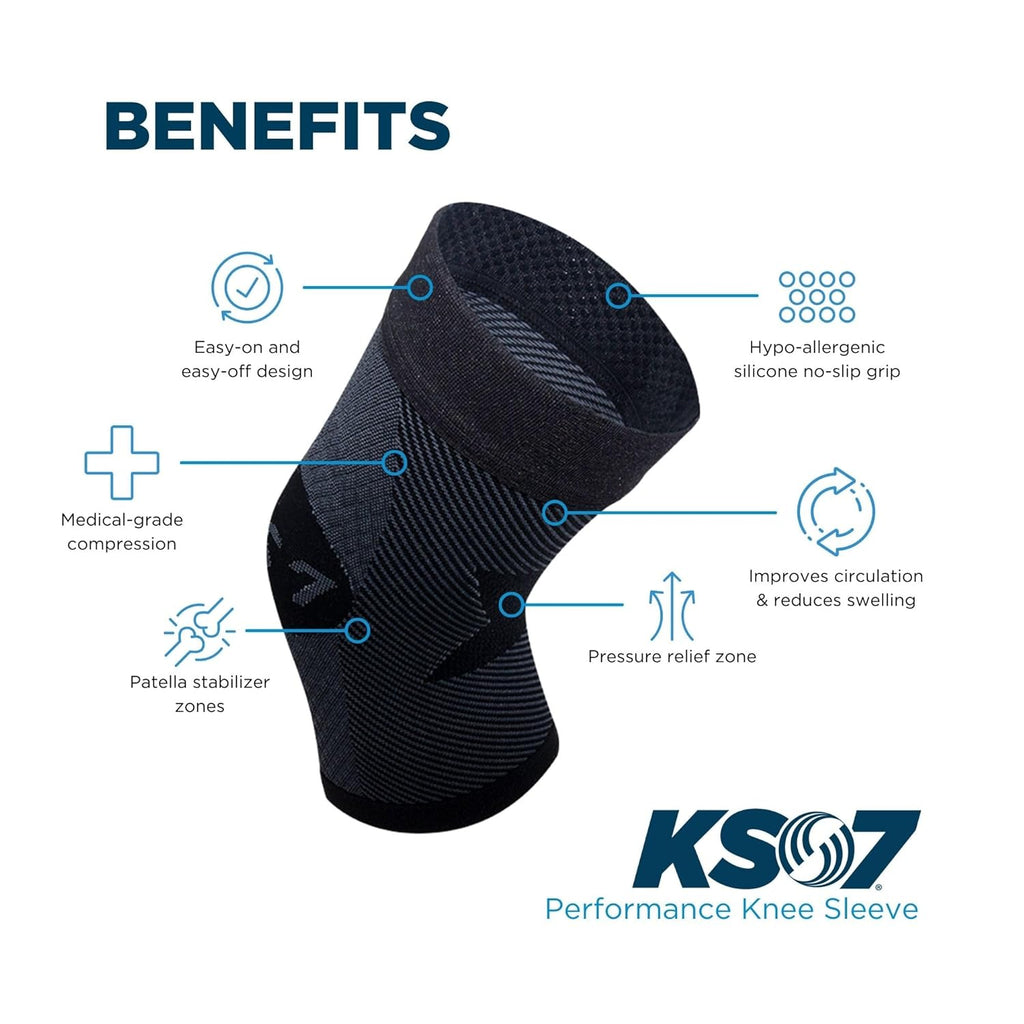 OrthoSleeve Compression Knee Brace Knee Sleeve for ACL MCL Meniscus Pain Relief

