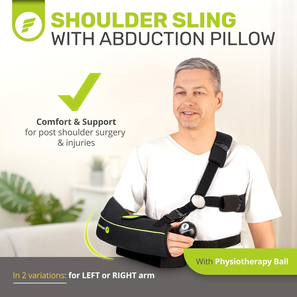 ErgoFoam Abduction Shoulder Sling with Pillow for Rotator Cuff Surgery Recovery

