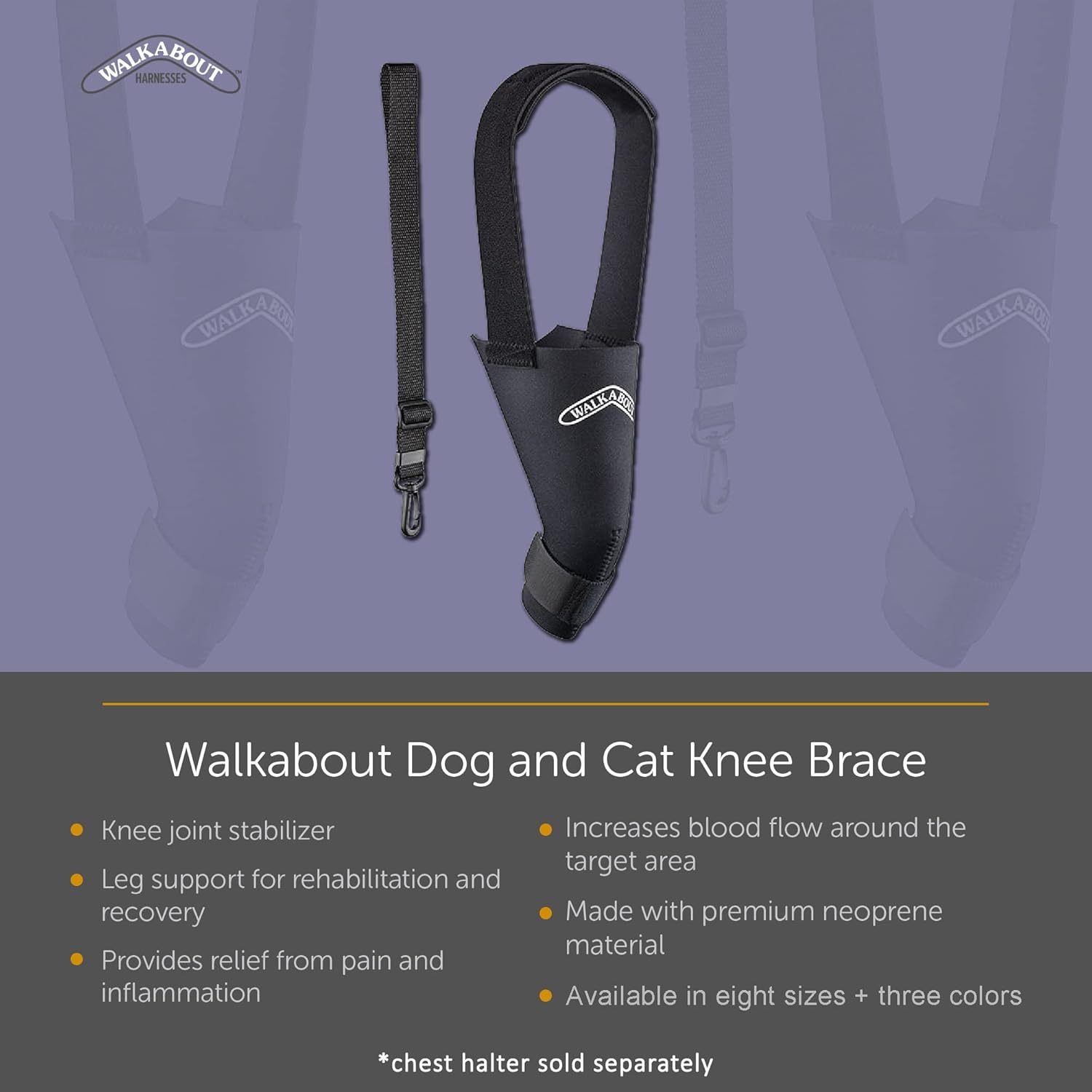 Walkabout Canine Stifle Brace Neoprene Support Sleeve

