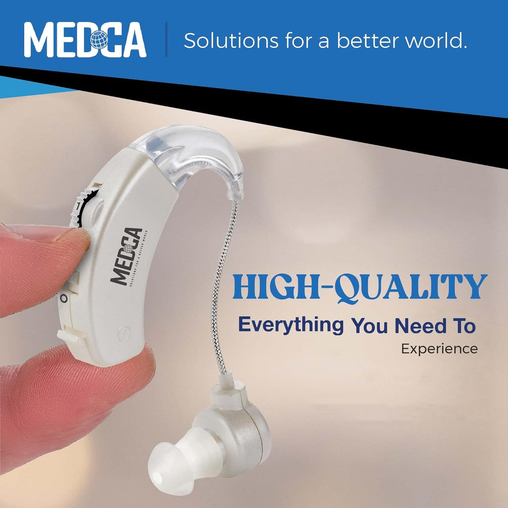 MEDca Behind the Ear Digital Sound Amplifier (BTE) with Noise Reduction & Volume

