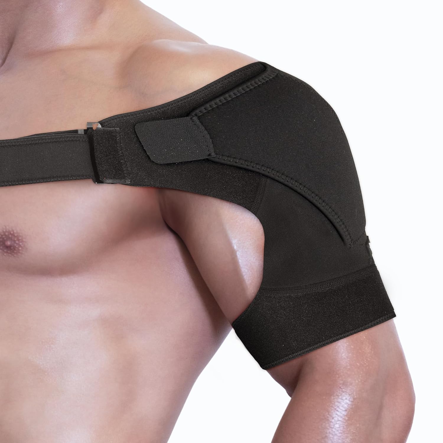 Astorn Adjustable Rotator Cuff Shoulder Brace with Ice Pack Pocket, Neoprene

