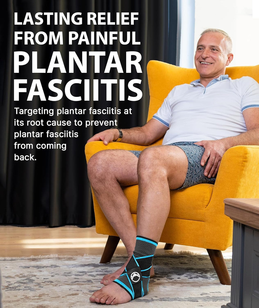 Koprez Plantar Fasciitis Sleeve with Ankle Compression Support, Breathable Brace

