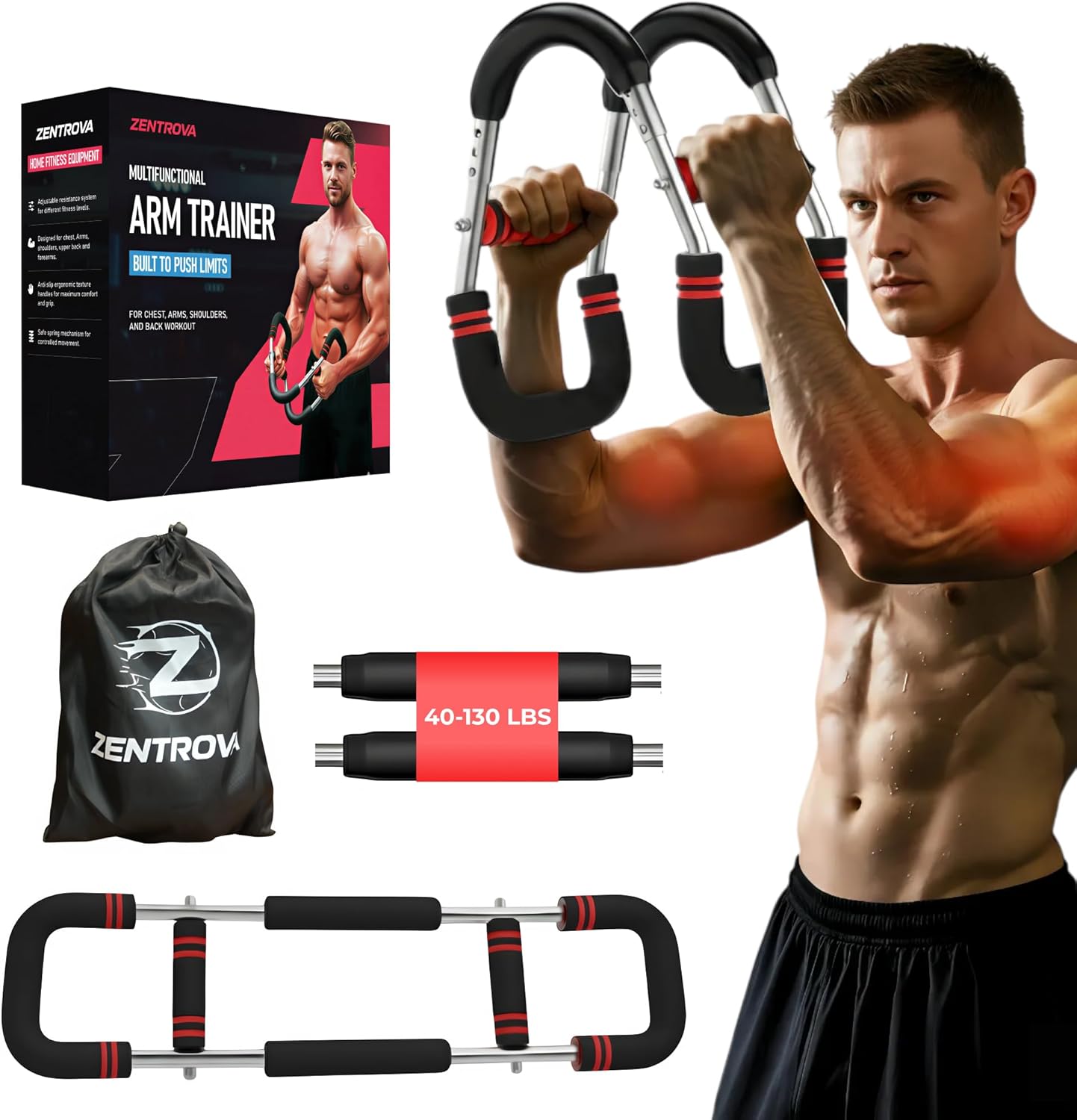 Twister Arm Trainer Adjustable Resistance Upper Body Strength Trainer for Arms and Grip

