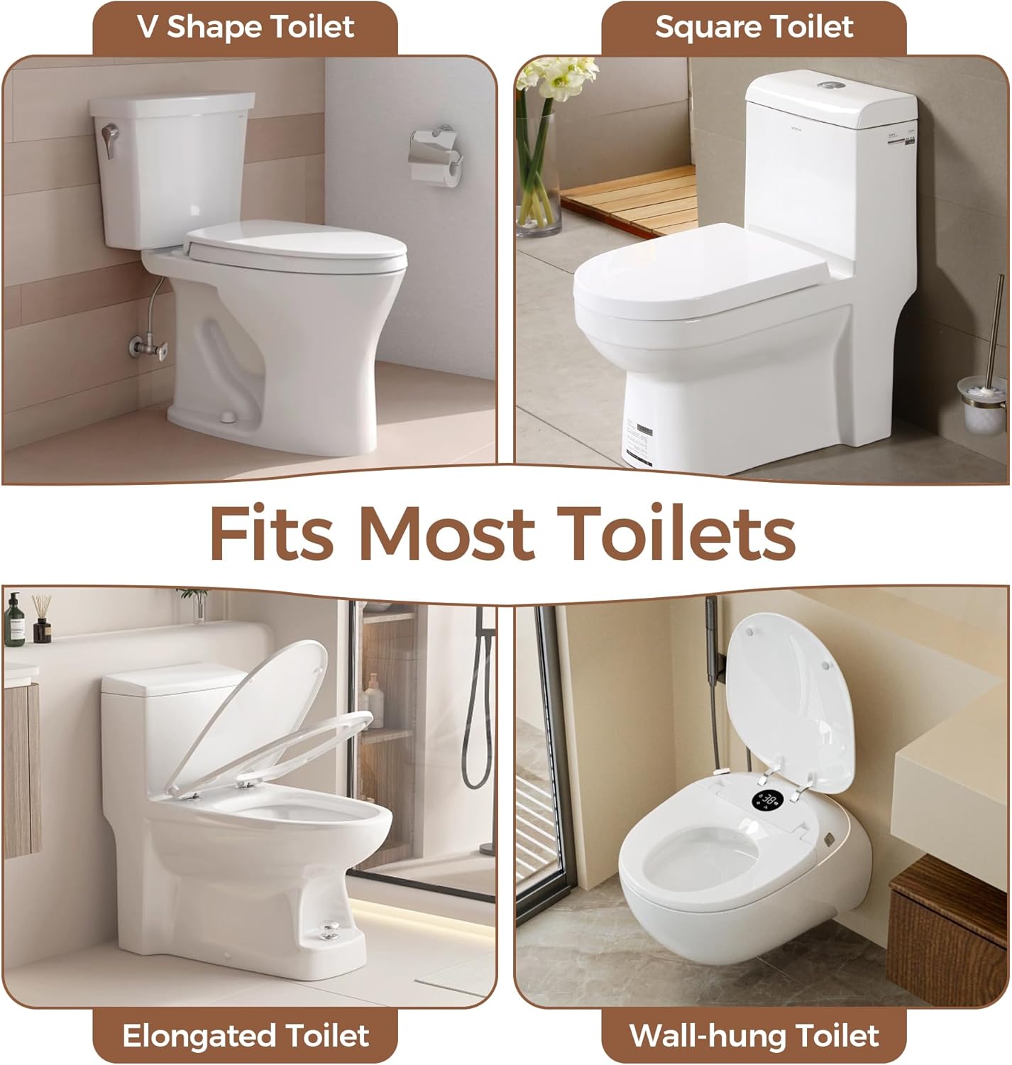 Soundfuse Adjustable Foldable Toilet Safety Rails for Seniors, 350 lb Capacity


