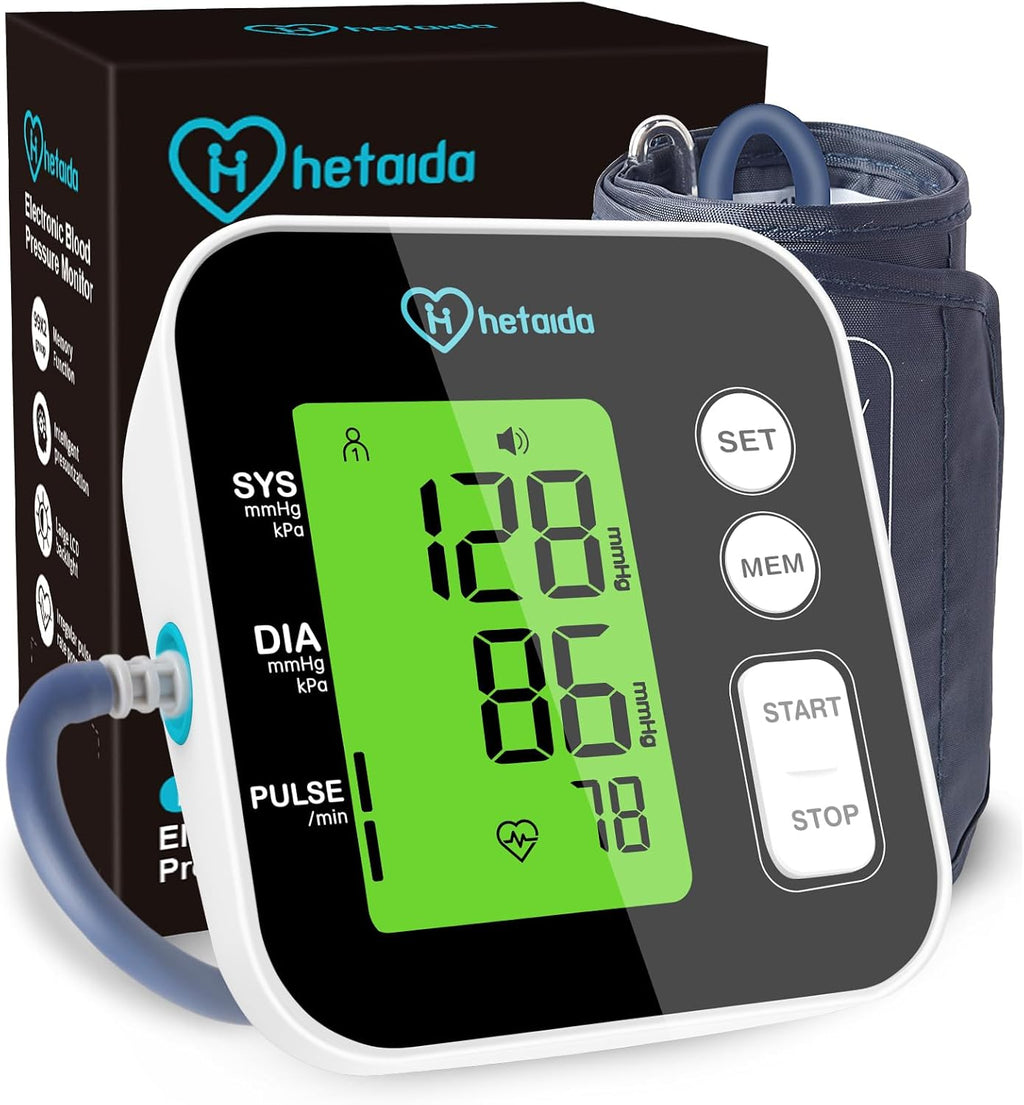 Auto Upper Arm Blood Pressure Monitor with Voice Reading, Backlit LCD, Adjustable Cuff

