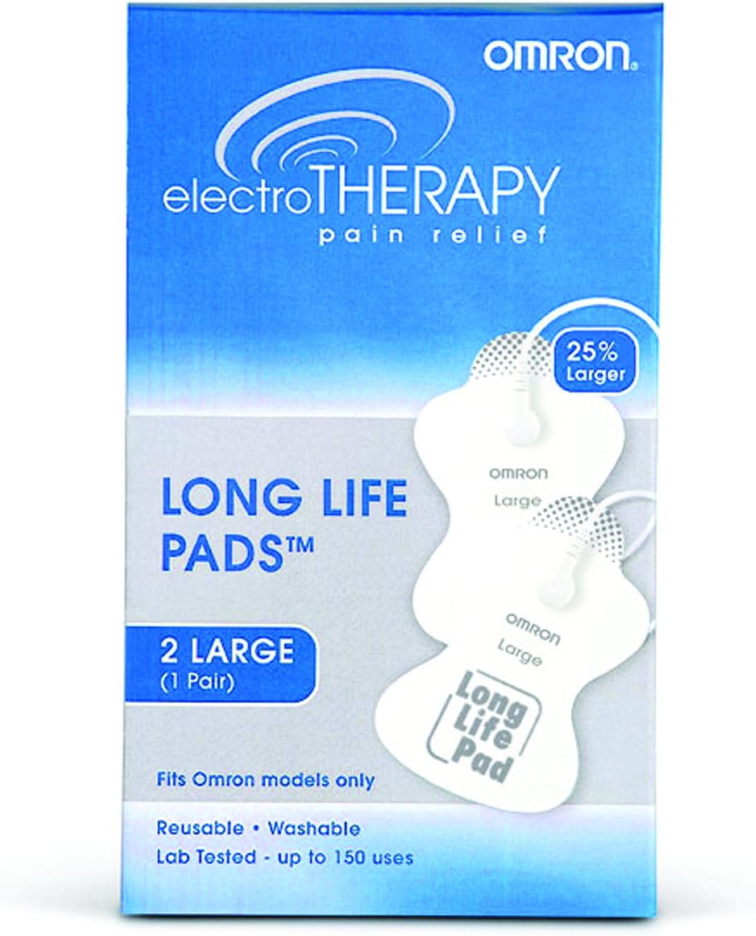 OMRON Long Life Replacement TENS Unit Pads, Self-Adhesive Reusable Pads

