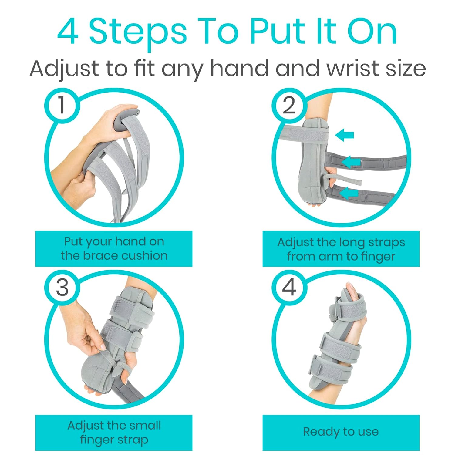 Vive Resting Hand Splint Thumb Stabilizer Wrist Finger Brace for Arthritis Pain

