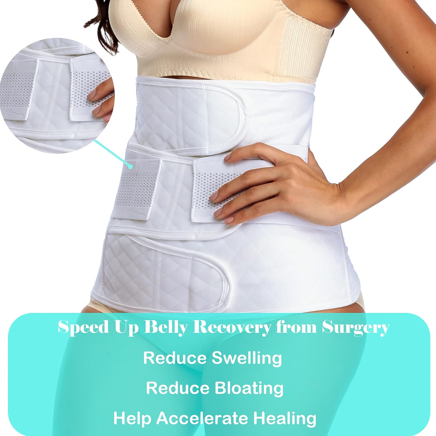 Postpartum Recovery Belly Band Belt Girdle Belly Binder, Cotton

