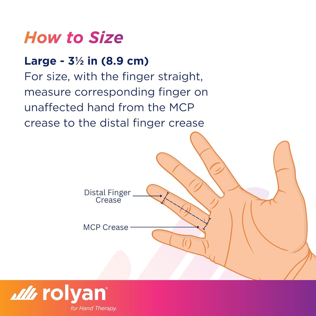 Rolyan Sof-Stretch Finger Extension Splint, Adjustable Latex-Free Finger Brace

