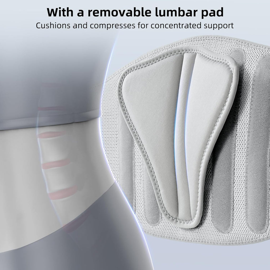 FREETOO Back Brace for Lower Back Pain, Adjustable Breathable Lumbar Support

