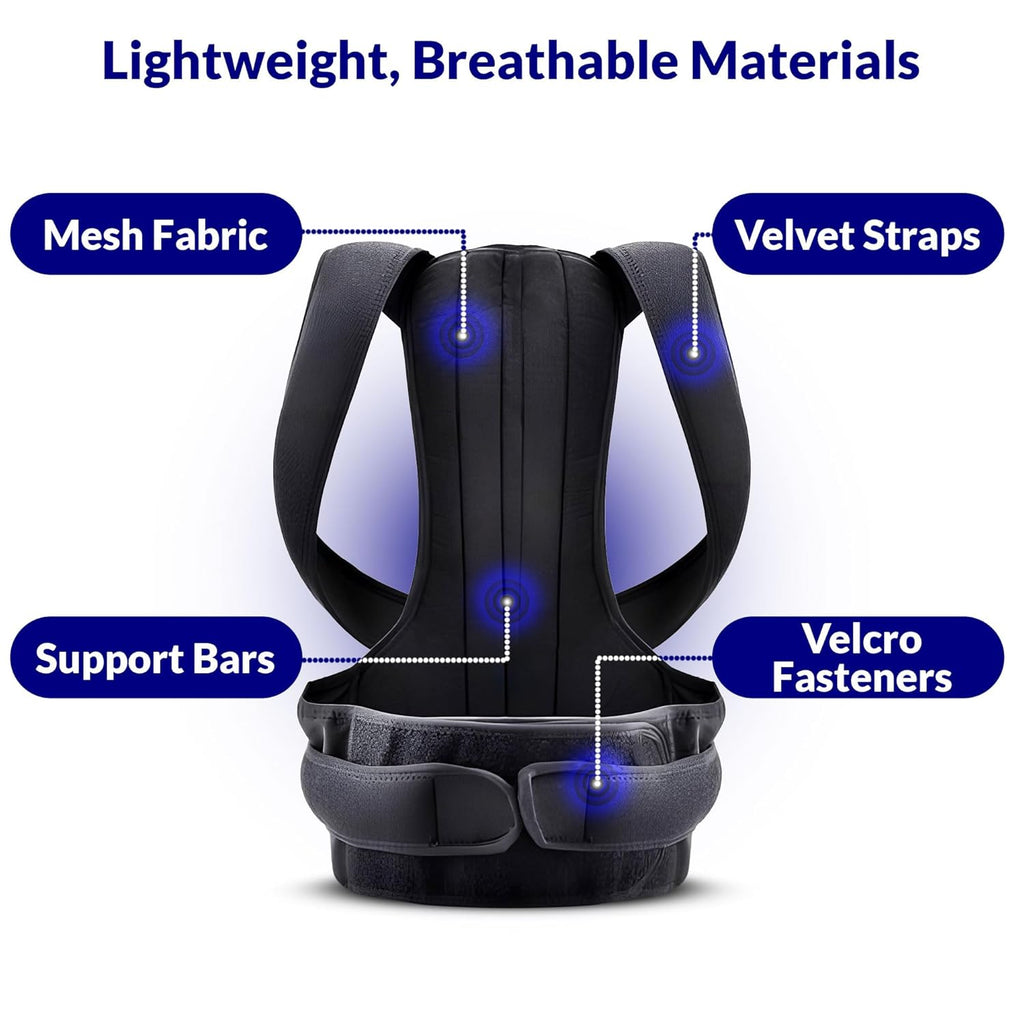 The Natural Posture Lumbar Back Brace Posture Corrector and Shoulder Straightener

