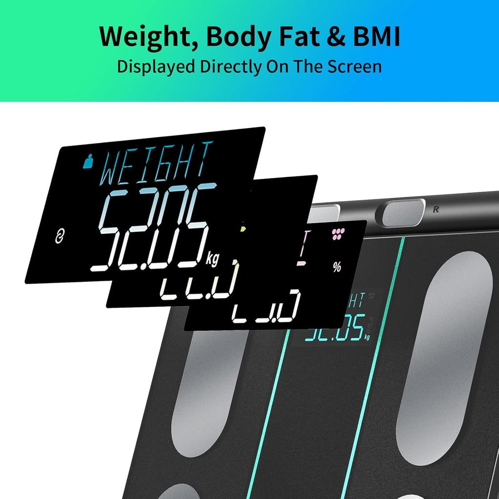 Healthkeep Digital Bathroom Scale Body Composition with Dual-Frequency BIA, 400 lb

