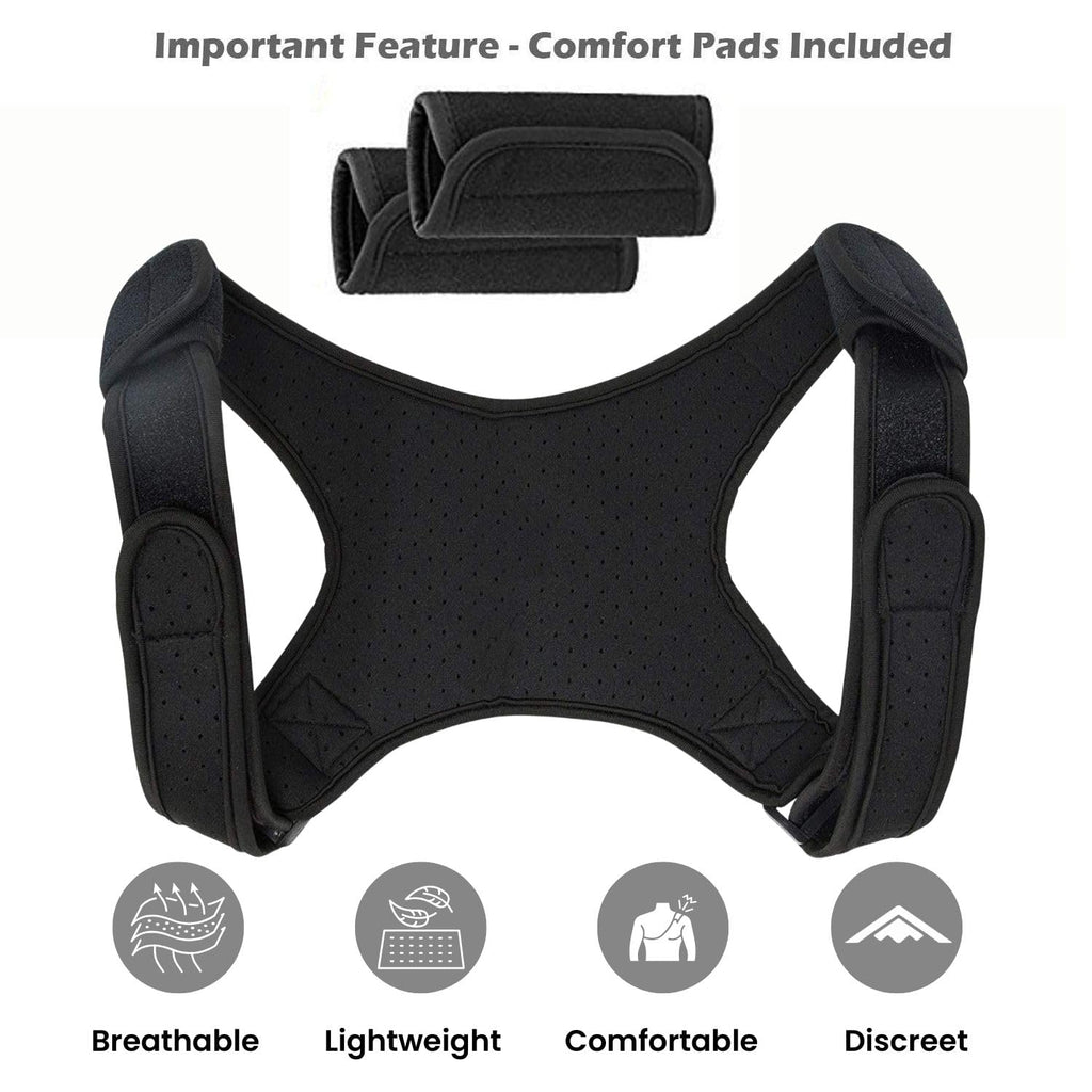 Adjustable Posture Corrector Brace for Men, Upper Back and Shoulder Support

