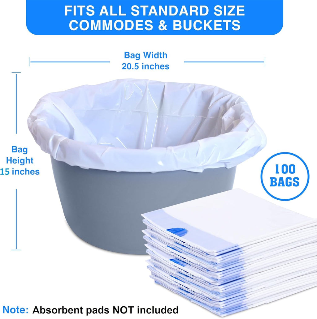 Karemaxx Bedside Commode Liners Leak Proof Odor Control Disposable Potty Bags


