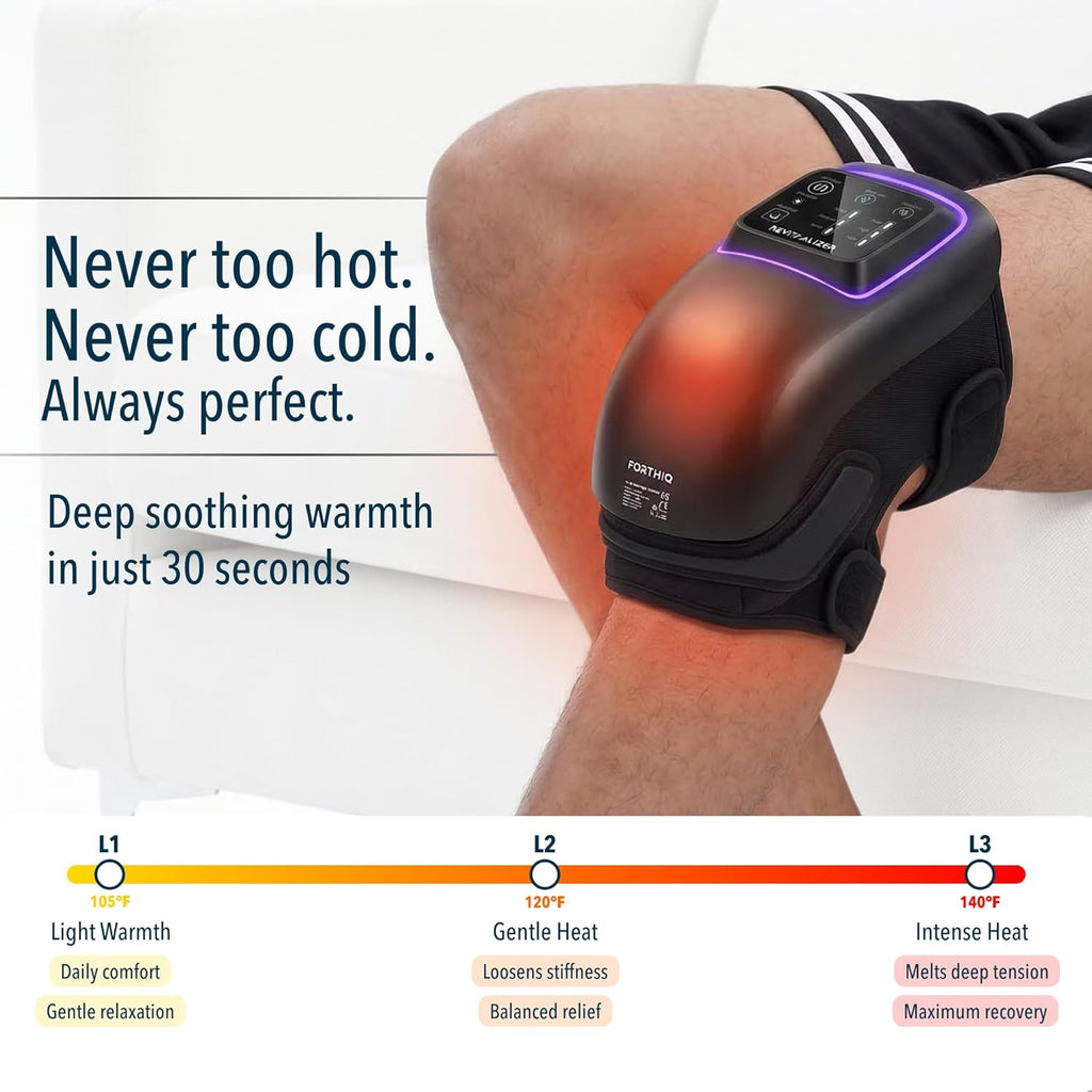 FORTHiQ Pro+ Knee Massager with Heat, Dual Red Light Therapy and Vibration

