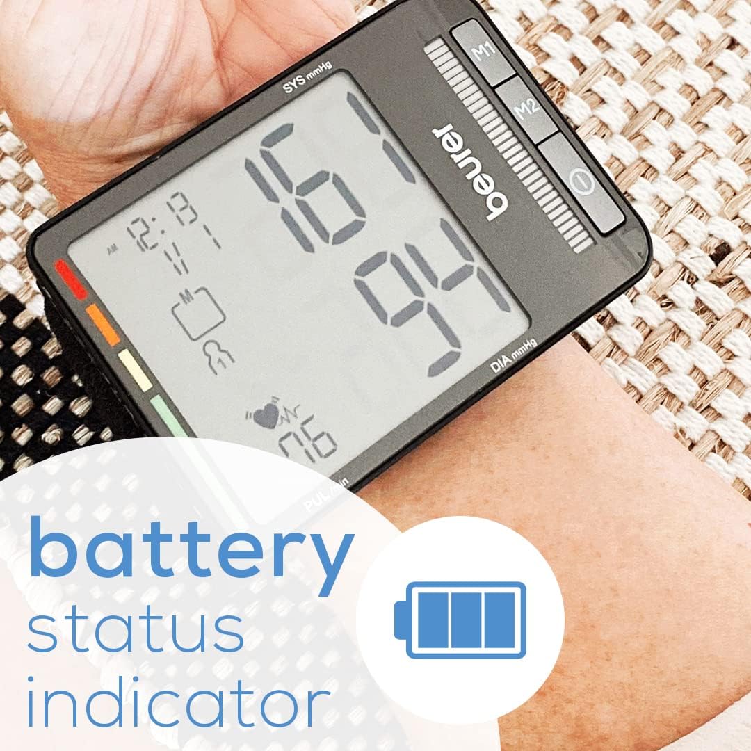 Beurer BC81 Wrist Blood Pressure Monitor with Irregular Heartbeat Detection, Case

