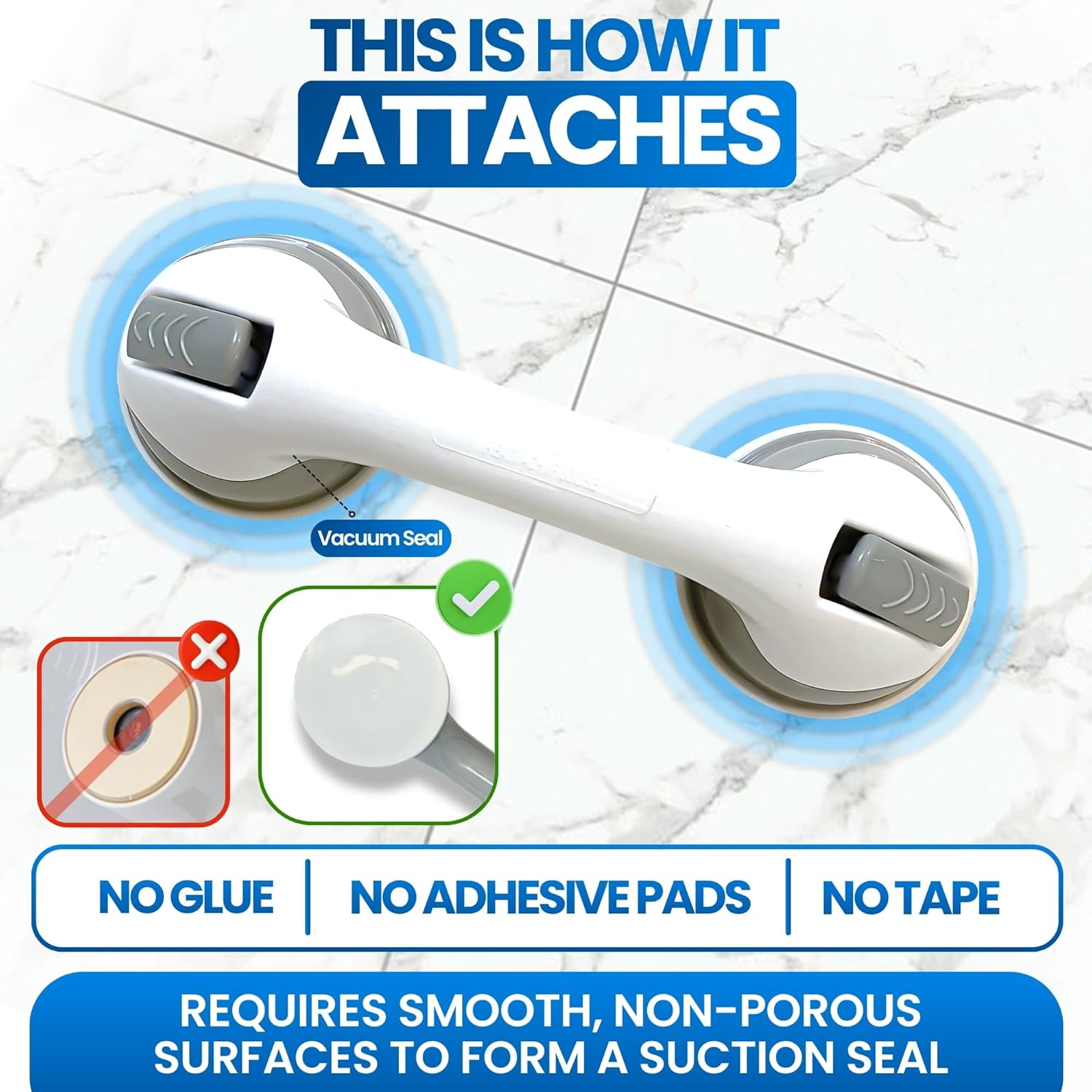 Changing Lifestyles Safe-er-Grip Balance Assist Bar for Bathtub and Shower


