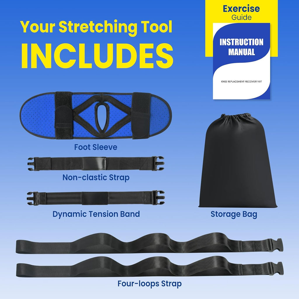 JNATER Knee Replacement Recovery Aids for Knee Rehabilitation, Stretching Straps

