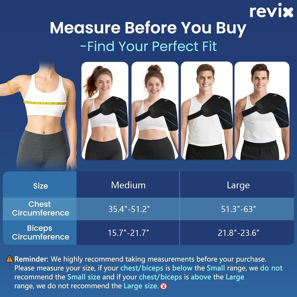 REVIX Shoulder Ice Pack Wrap for Rotator Cuff, Reusable Cold Therapy Wrap

