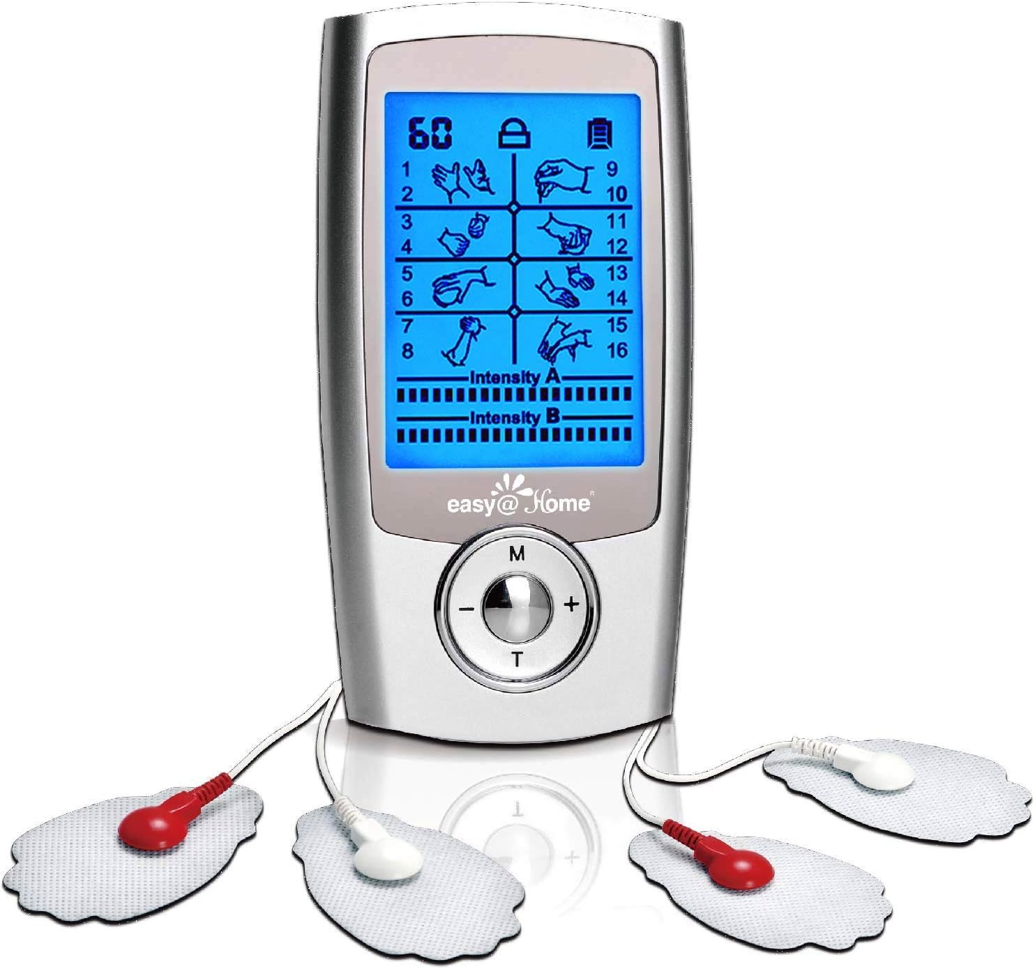 Easy@Home Mini TENS EMS Pulse Stimulator Handheld Muscle Pain Relief Device

