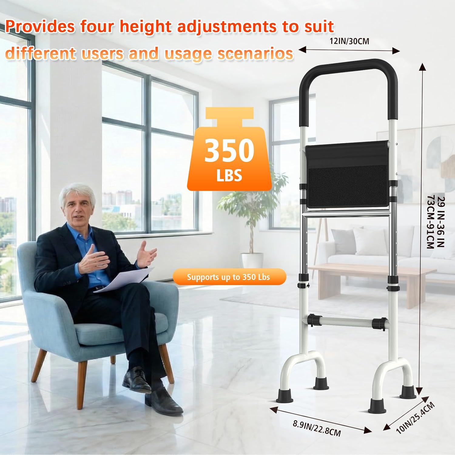 Baithem Stand Assist Aid for Elderly, Sit-to-Stand Support Bar for Chair Bed Toilet

