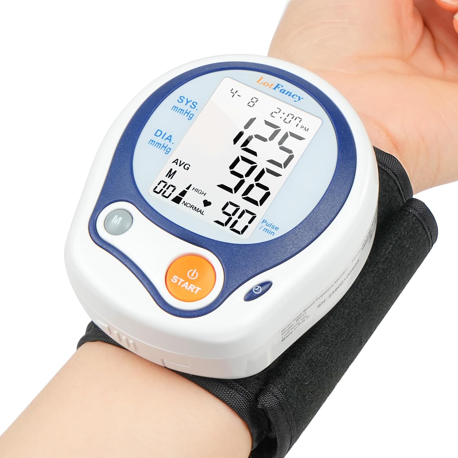 LotFancy Digital Automatic Wrist Blood Pressure Monitor with Carrying Case

