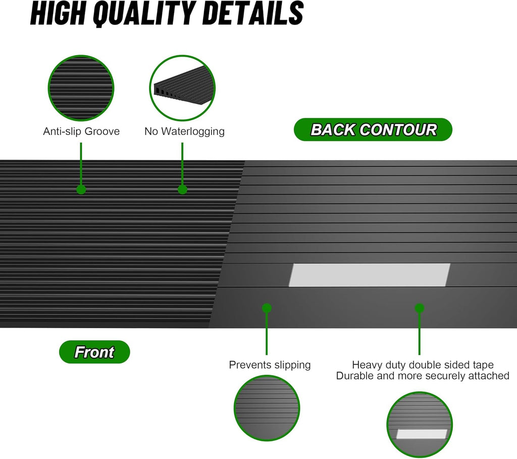 NUVIUM Rubber Threshold Ramp for Doorways, 35.5 in Wide, 2000 lb Capacity


