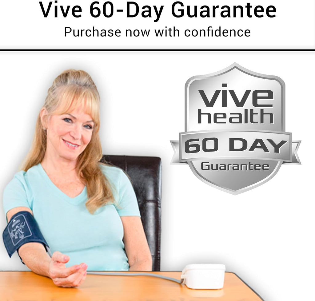 Vive Digital Automatic Upper Arm Blood Pressure Monitor with Heart Rate and Cuff

