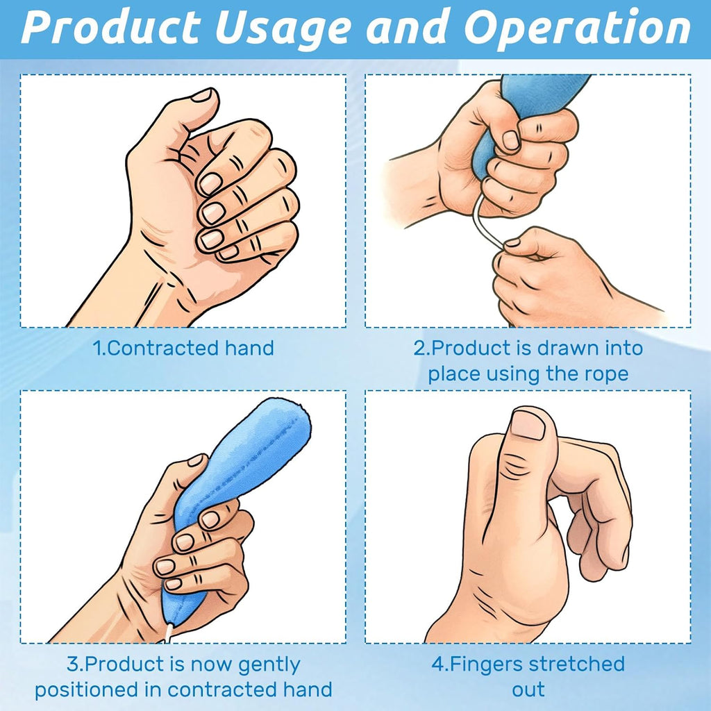 Soulchen Palm Protector Carrot Shape for Hand Contracture Support with Wands

