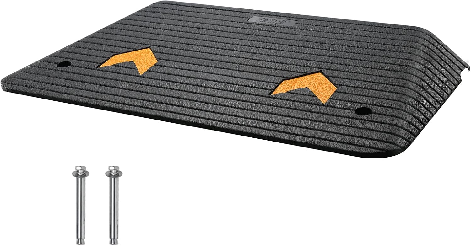 VEVOR Rubber Threshold Ramp for Wheelchair and Scooter, Non-Slip Doorway Ramp

