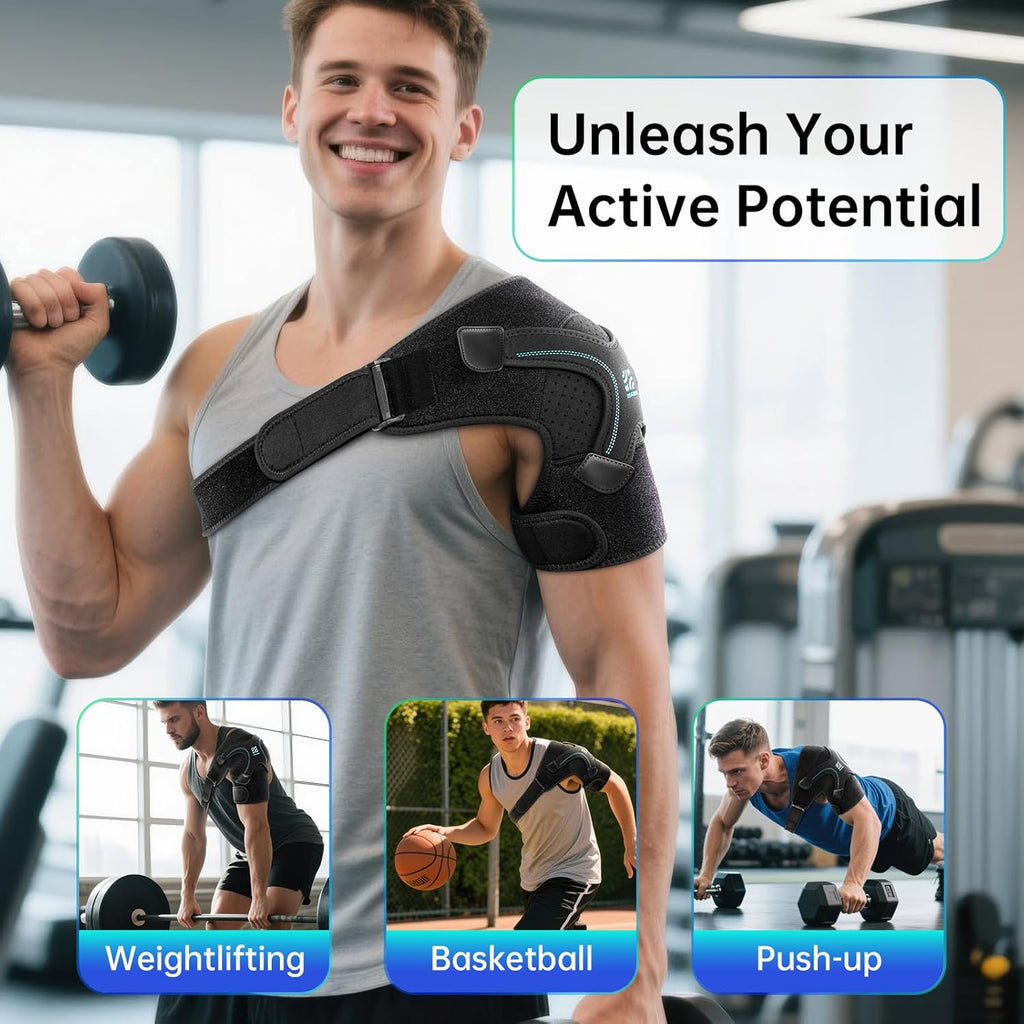 Shoulder Brace Rotator Cuff Support Arm Sling Compression Sleeve Adjustable

