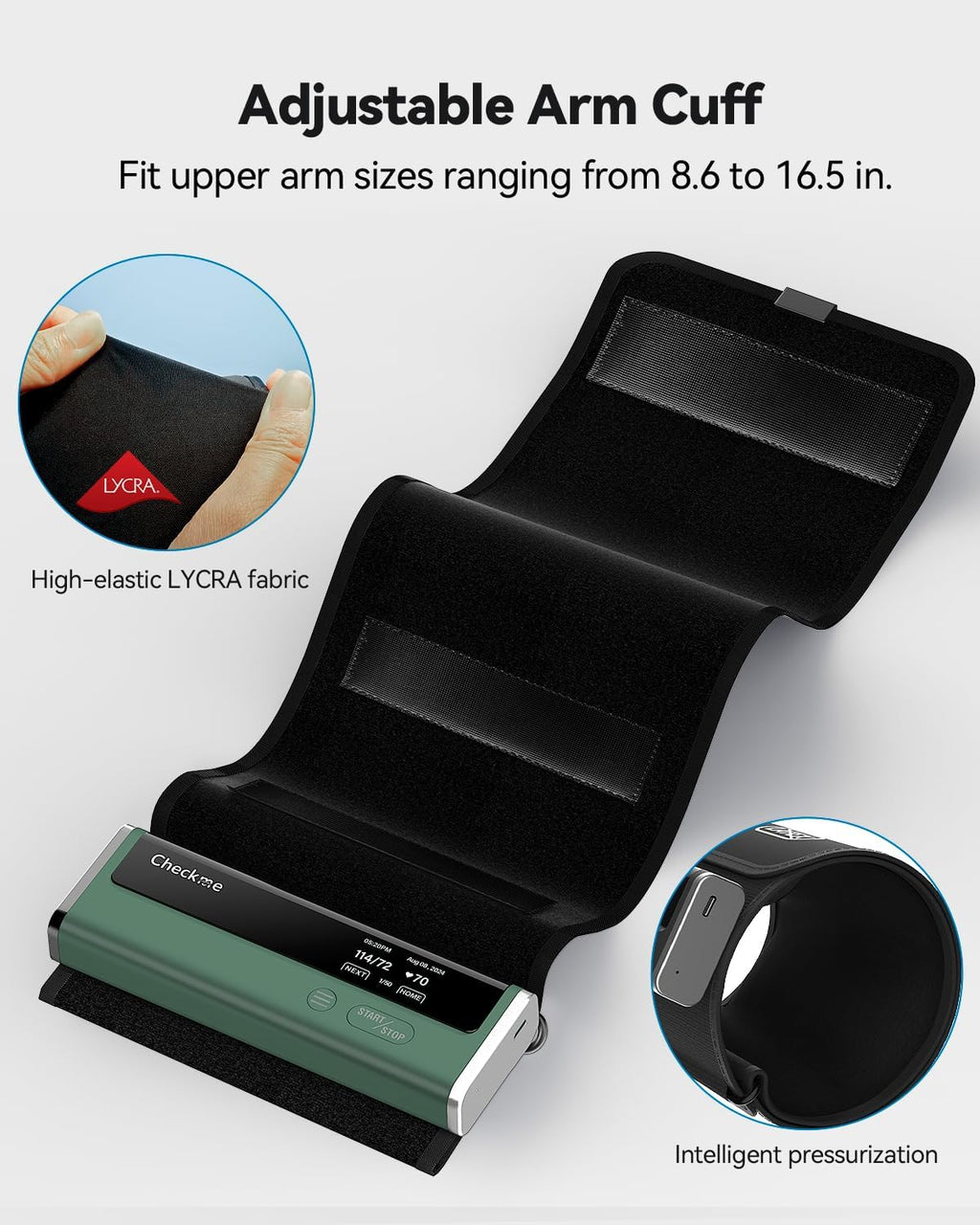 Checkme Wireless Upper Arm Blood Pressure Monitor with Bluetooth, App & 50 Readings


