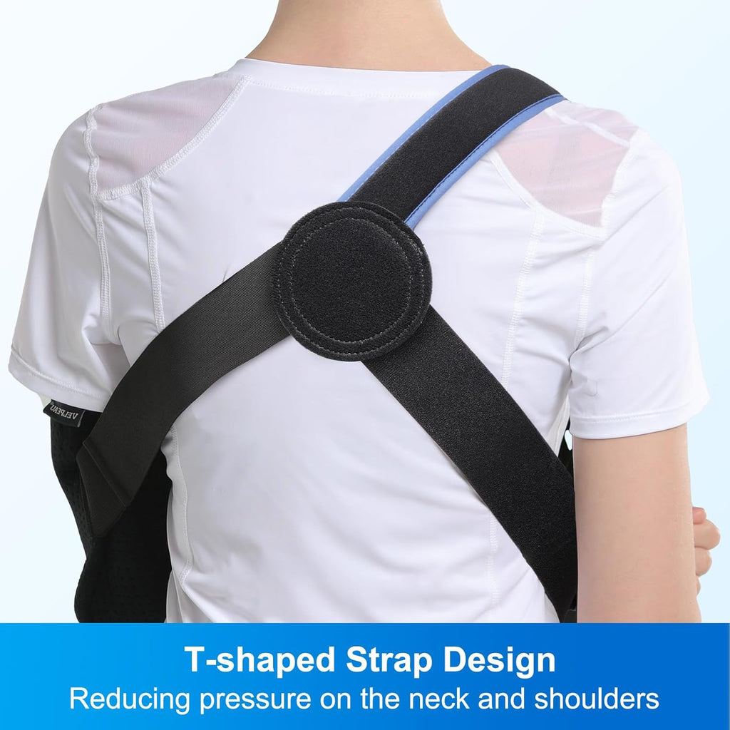 Velpeau Arm Sling Shoulder Immobilizer Rotator Cuff Support Brace for Left or Right

