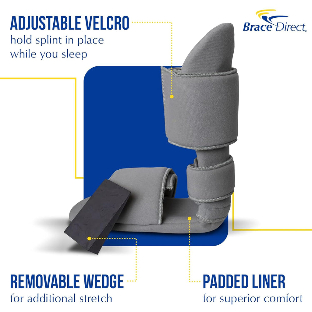 Brace Direct Padded Night Splint 90 Degree Sleeping Boot for Plantar Fasciitis

