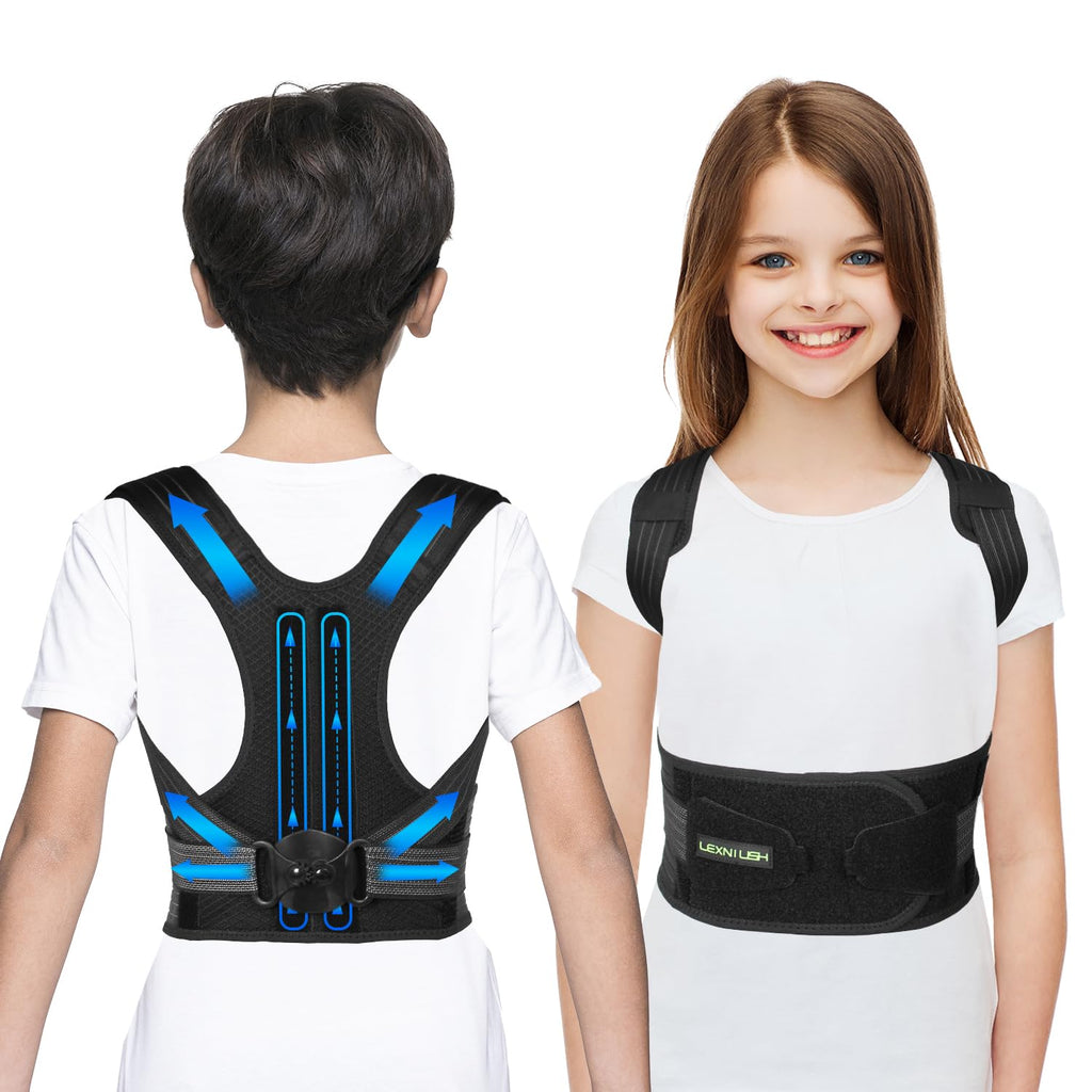 Lexniush Adjustable Posture Corrector for Kids and Teens, Breathable Back Brace

