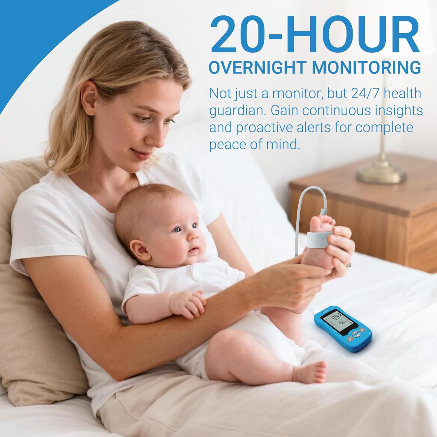 Handheld Fingertip Pulse Oximeter Medical Grade for Kids Adults with Alarm

