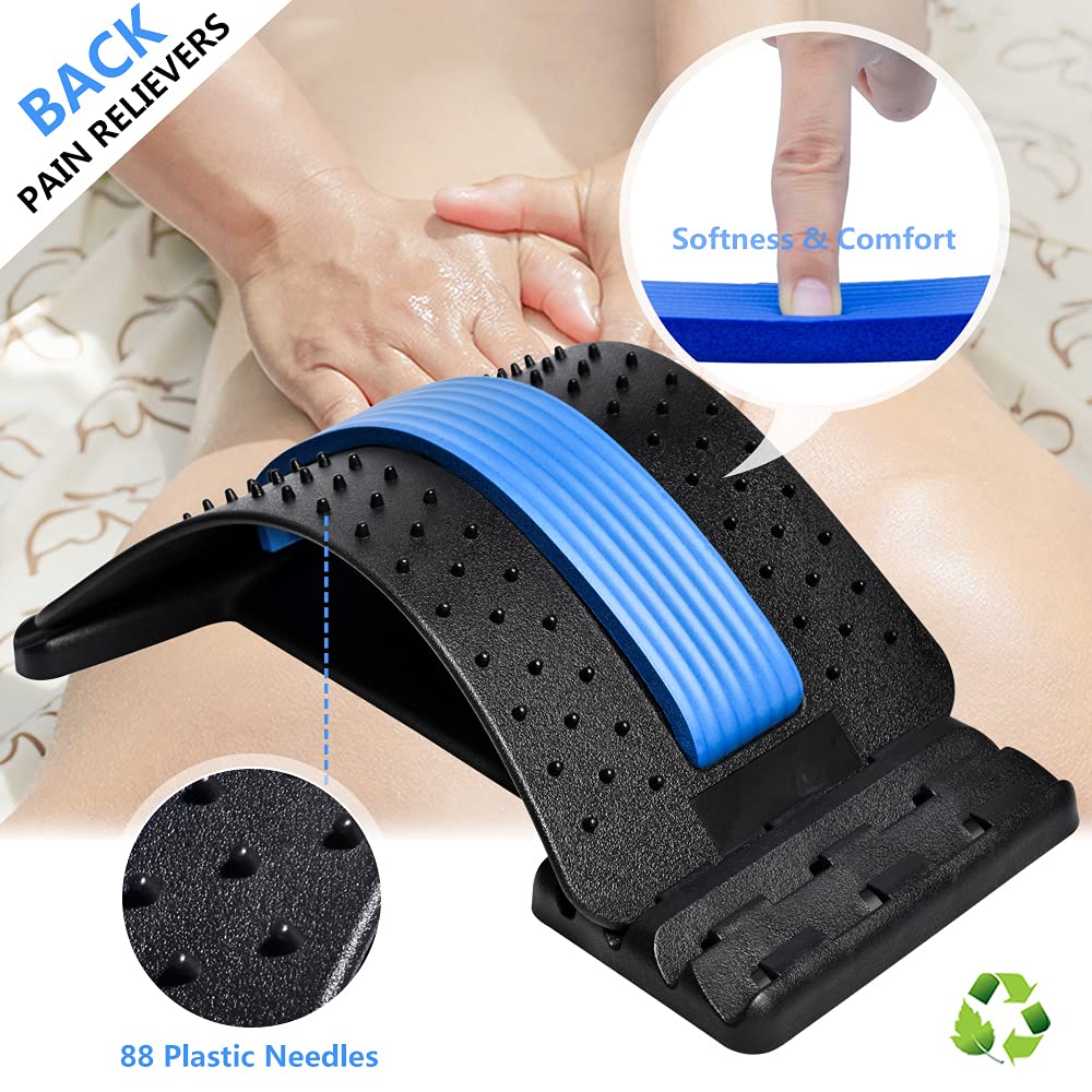 JUMPOW Back Stretcher for Lower Back Pain Relief, Adjustable Lumbar Spine Board

