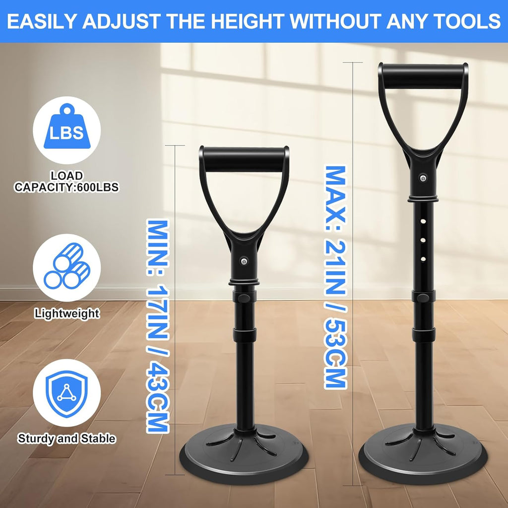 Upgraded Portable Standing Aid with Non-Slip 7-Inch Rubber Foot, Adjustable Height

