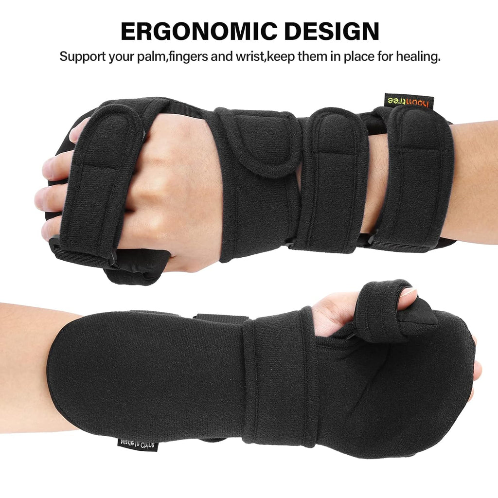 Stroke Resting Hand Splint with Finger Separator, Wrist and Finger Immobilizer

