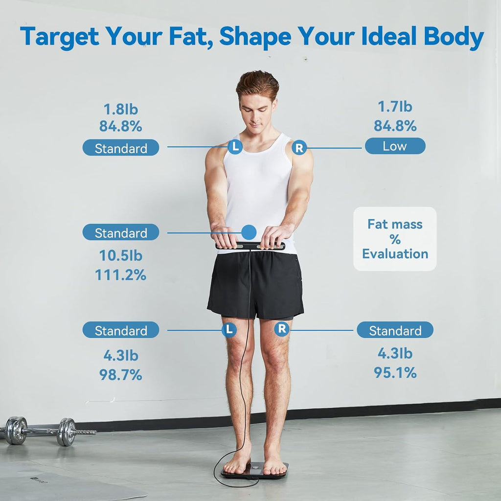 Lepulse Body Composition Scale 8 Electrode Smart Bathroom Scale with BMI and Body Fat

