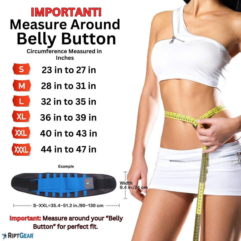 RiptGear Back Brace for Lower Back Pain Relief, Lumbar Support with Stabilizers

