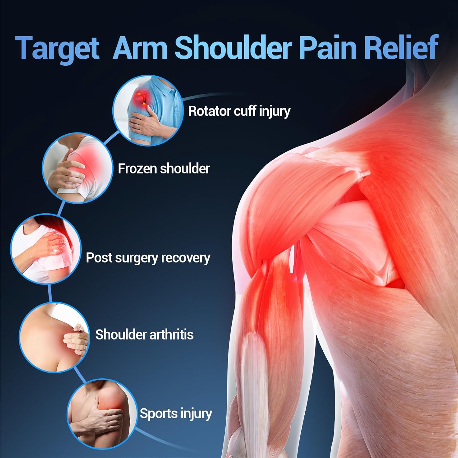 Comfytemp Shoulder Ice Wrap Compression Sleeve for Cold and Heat Therapy Relief

