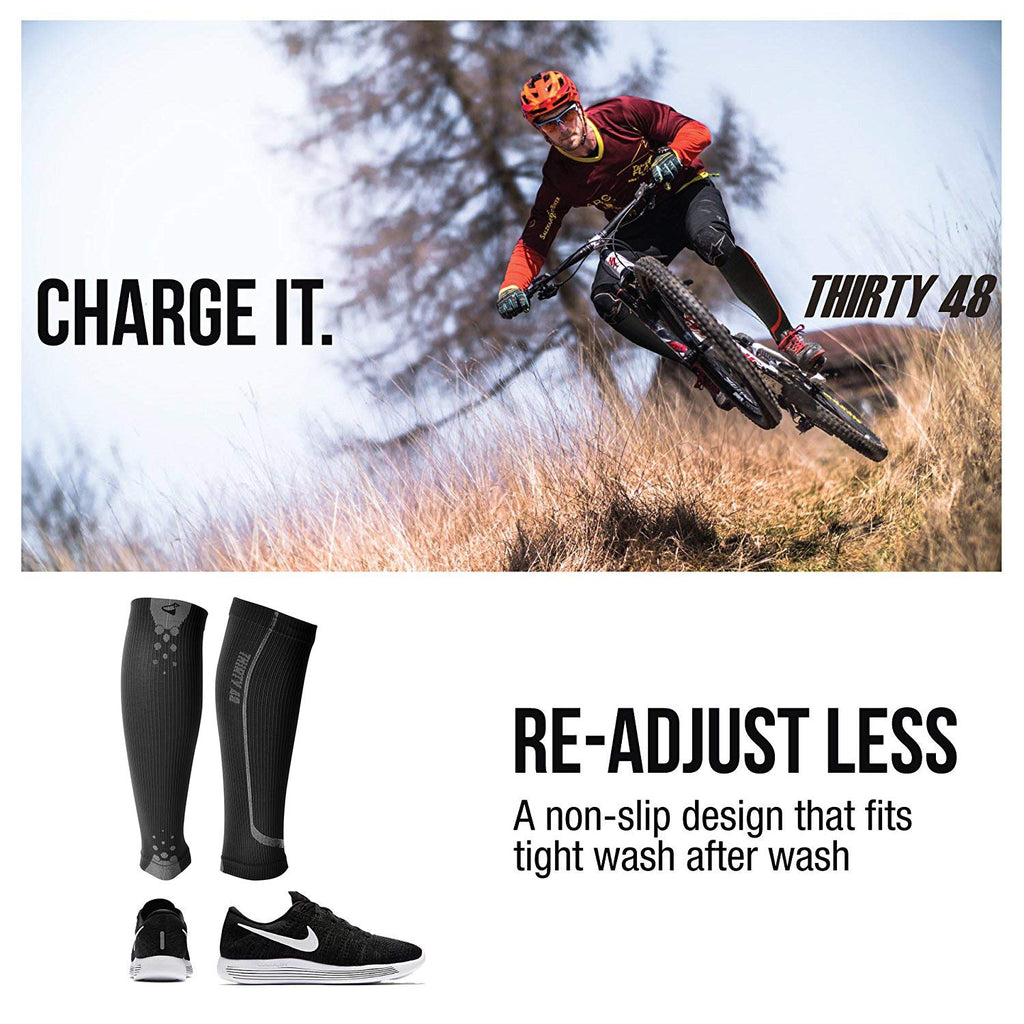 Thirty48 Graduated Calf Compression Sleeves 15-20 and 20-30 mmHg

