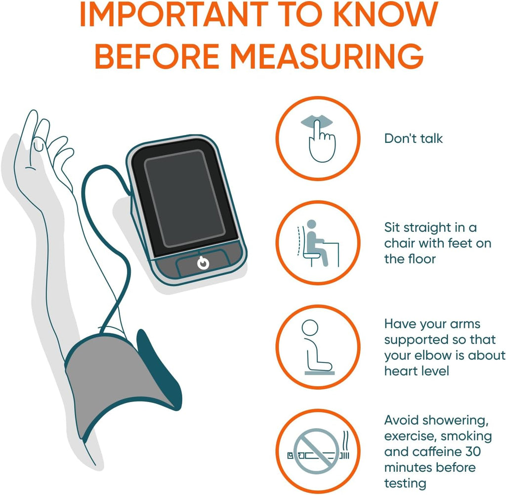 Dario Automatic Arm Blood Pressure Monitor for Home Use, Bluetooth LCD Display


