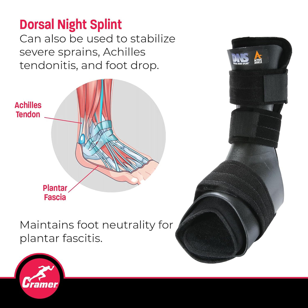 Cramer Dorsal Night Splint for Plantar Fasciitis, Low-Profile Foot Brace

