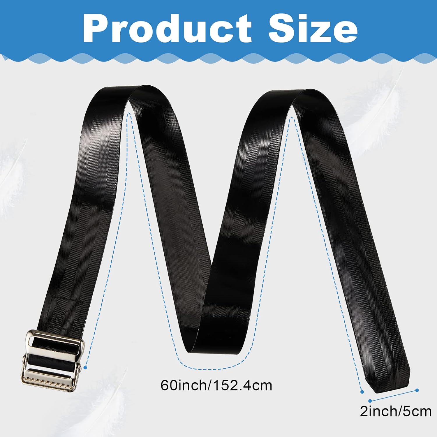 Shappy Vinyl Gait Belt Transfer Belt for Patient Assist with Metal Buckle

