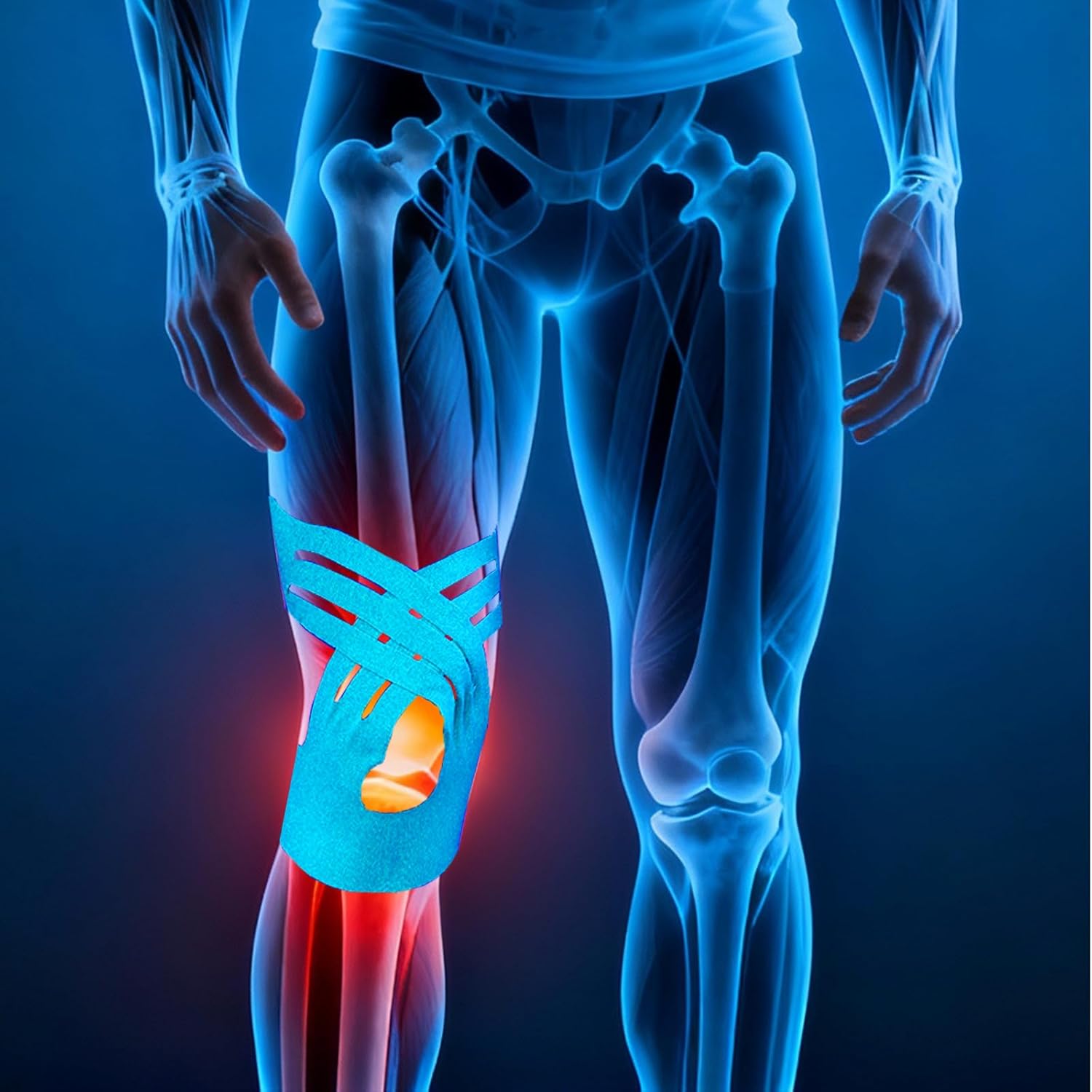 IEADEN Precut Kinesiology Tape for Knees, Knee Support and Stability, Waterproof

